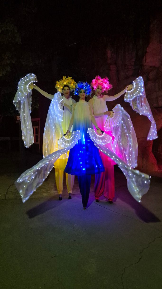 Blumen LED Parade Künstler Walking Act mieten
