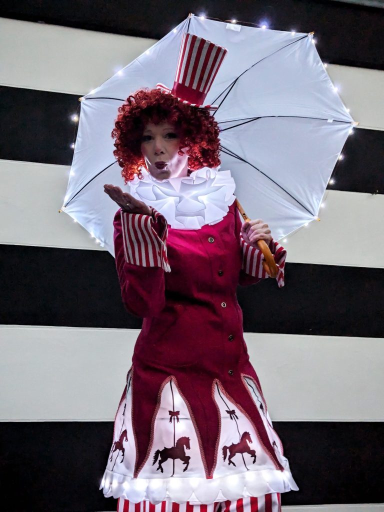 Stelzenläufer Candy Girls rot weiß