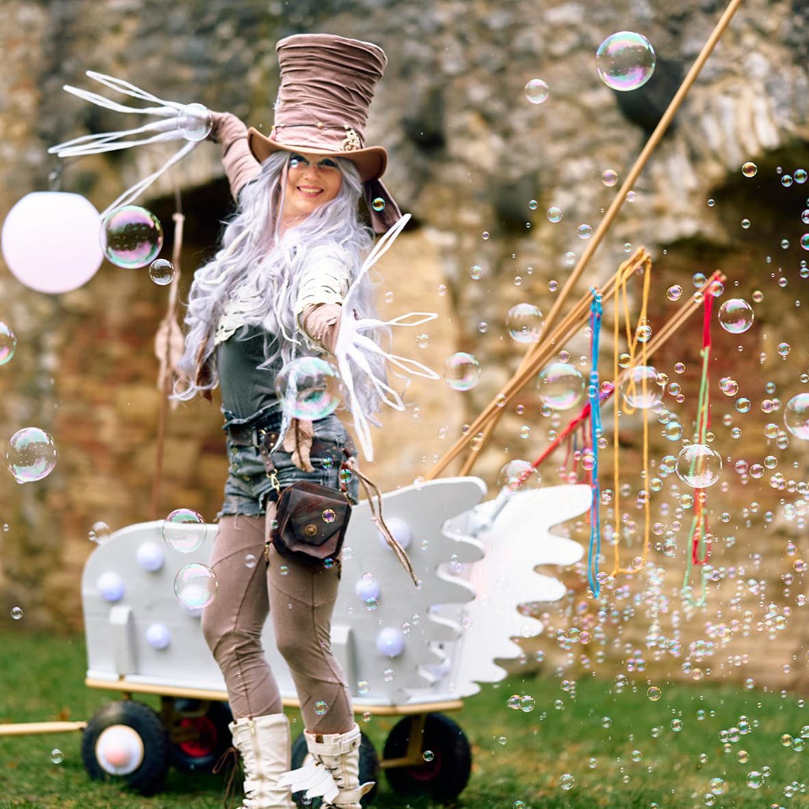 Seifenblasen Walkact Show und Animtion